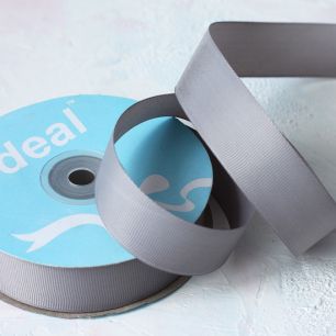 Лента репсовая 25 мм Серая