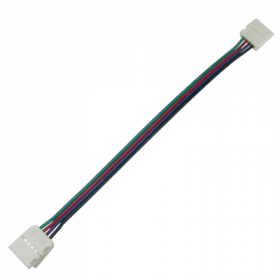 Ecola LED strip connector соед. кабель с двумя 4-х конт. зажимными разъемами 10mm 15 см 1шт.