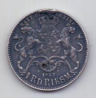 1 риксдалер 1857 года Швеция