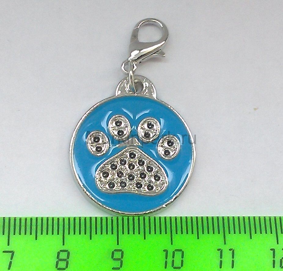 Адресник 2,5см Лапа декор