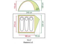 Палатка кемпинговая Coleman (Колеман) Weekend 3-х местная фото4