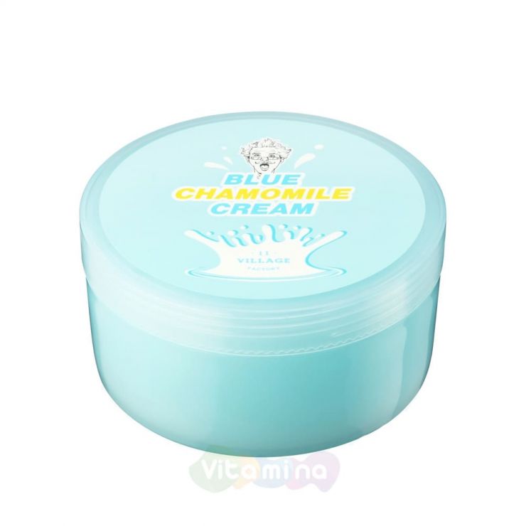 Village 11 Factory Успокаивающий гель крем с экстрактом голубой ромашки Blue Chamomile Cream, 300 мл