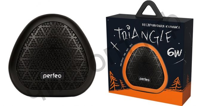 Колонка универс.с радио Perfeo "TRIANGLE" FM, MP3 microSD, AUX, TWS, 6Вт, 800mAh, черная PF_A4341