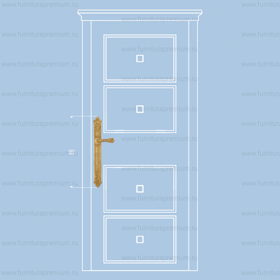 Ручка на планке Enrico Cassina Columbia A00810