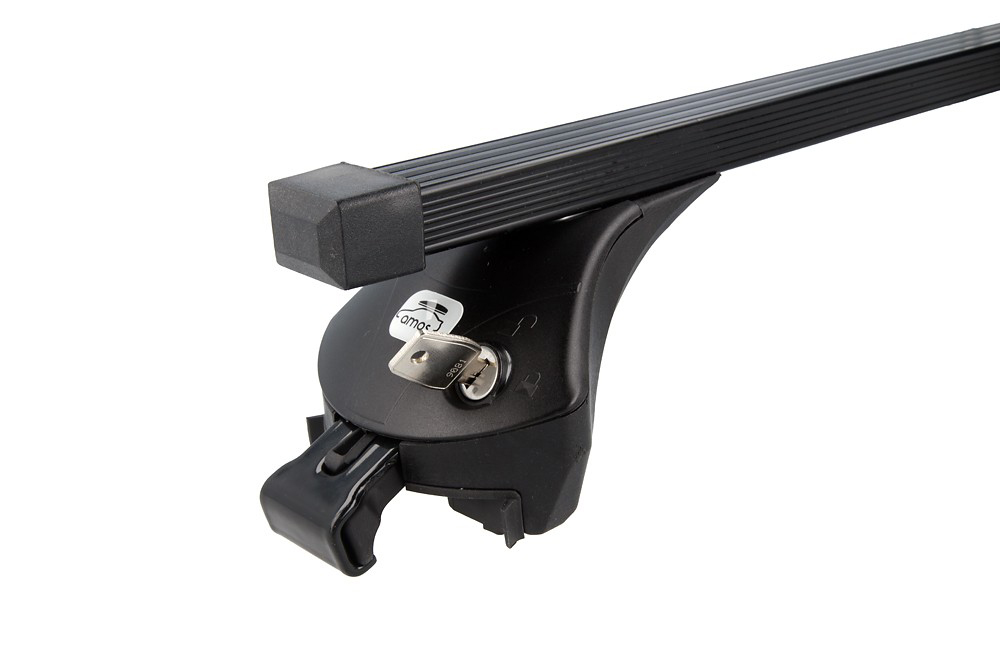 Багажник AMOS BOSS универсальный на низкие рейлинги, дуги сталь, + замок!