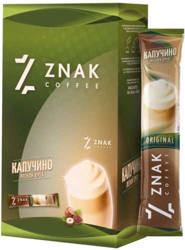 Кофе ZNAK 3В1 Капучино Лесной Орех