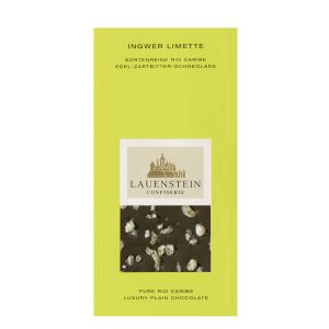 Шоколад Горький Имбирь и Лайм Lauenstein Ingwer Limette 67% Cacao 80 г - Германия