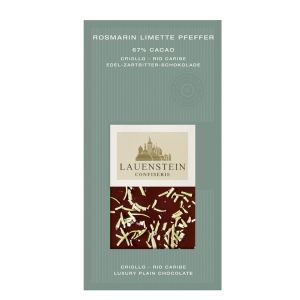 Шоколад Горький Розмарин Лайм Перец Lauenstein Rosmarin Limetten Pfeffer 80 г - Германия