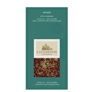 Шоколад Горький Листья Мяты Lauenstein Minze 67% Cacao 80 г - Германия