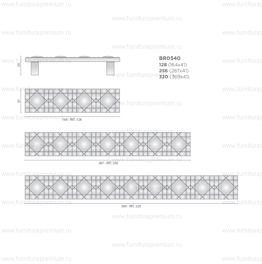 Мебельная ручка-скоба Omporro Bronzo Moda BR0540