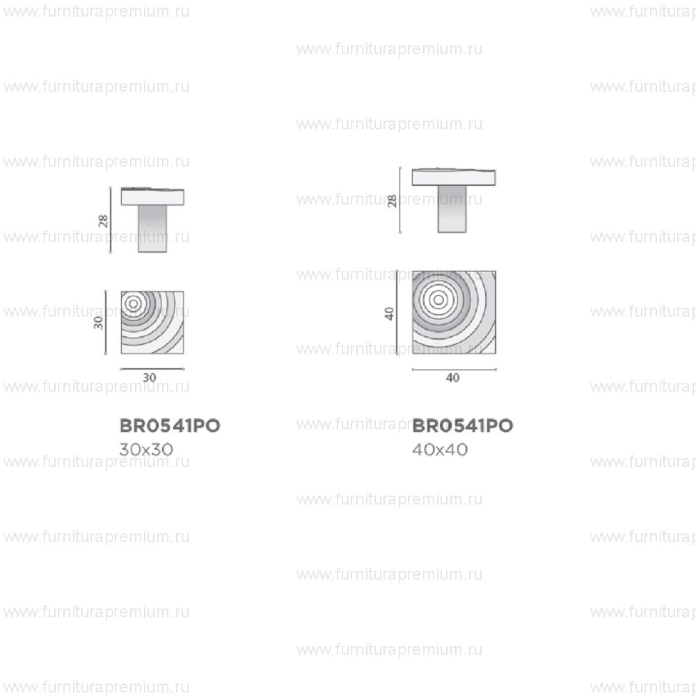 Мебельная ручка-кнопка Omporro Bronzo Aqua BR0541PO