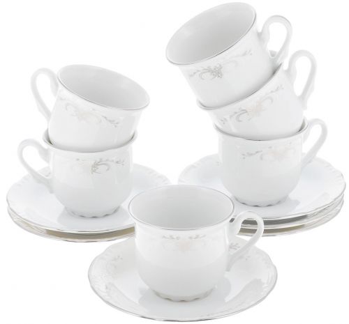 Кофейный сервиз Серый орнамент