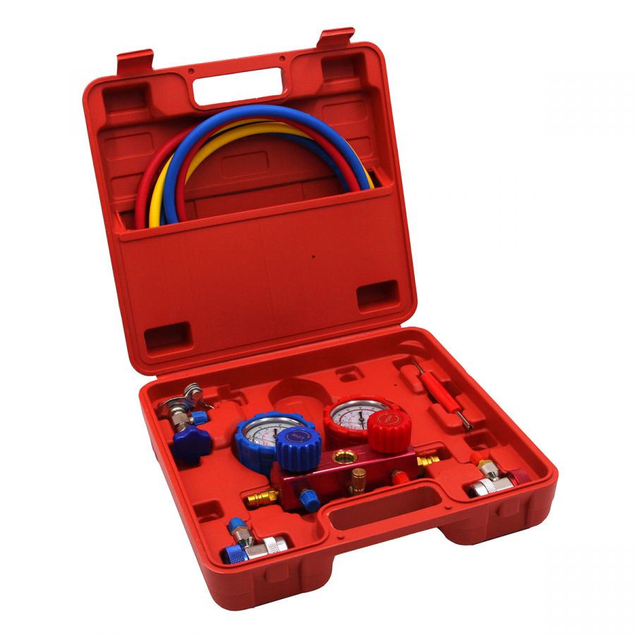 Коллектор манометрический с быстросъемами и шлангами 1,5 м, R134A