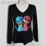 Кофточка-хамелеон "Кошечки" размер M (Butler & Wilson, Великобритания)