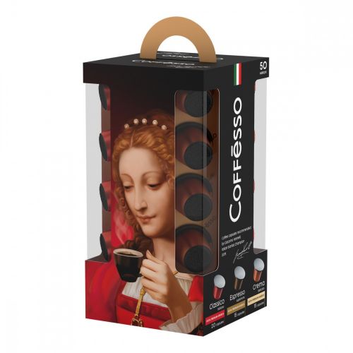 Кофе Coffesso "Набор кофе", ассорти в капсулах для кофемашины Nespresso