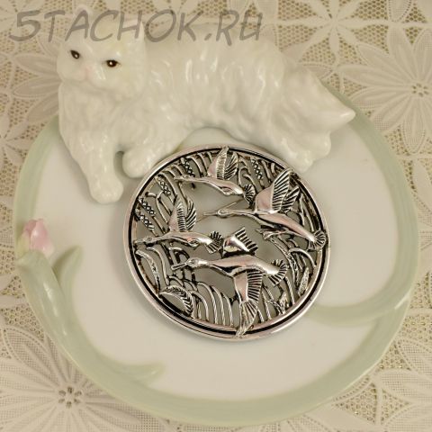 Брошь-кулон "Гуси-лебеди" (Sarah Coventry, США)