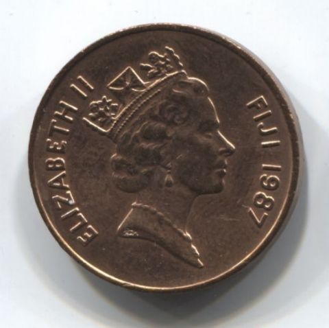 2 цента 1987 года Фиджи UNC