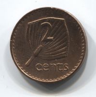 2 цента 1987 года Фиджи