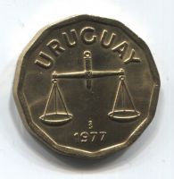 50 сентесимо 1977 года Уругвай UNC