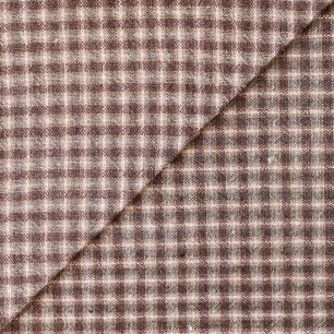 Хлопок фактурный клетка коричневая 50х37