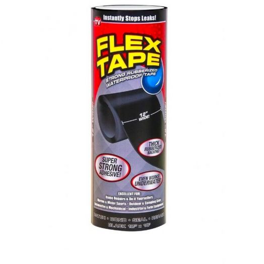 Сверхсильная клейкая лента Flex Tape, 25 x 300 см, цвет черный