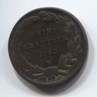 1 крейцер 1780 года Австрия W
