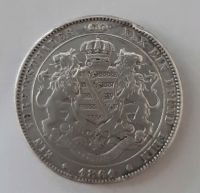 1 талер 1861 года AUNC Саксония Германия