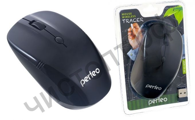 Мышь беспроводн. Perfeo "TRACER", 4 кн, 1200 DPI, USB, чёрная