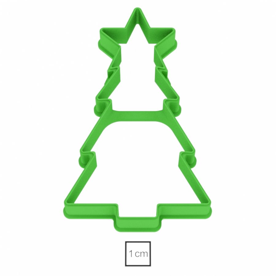 Форма для печенья Ёлка с большой звездой