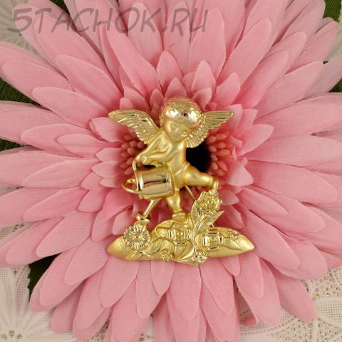 Брошь "Ангелочек-садовод" (AJC США)