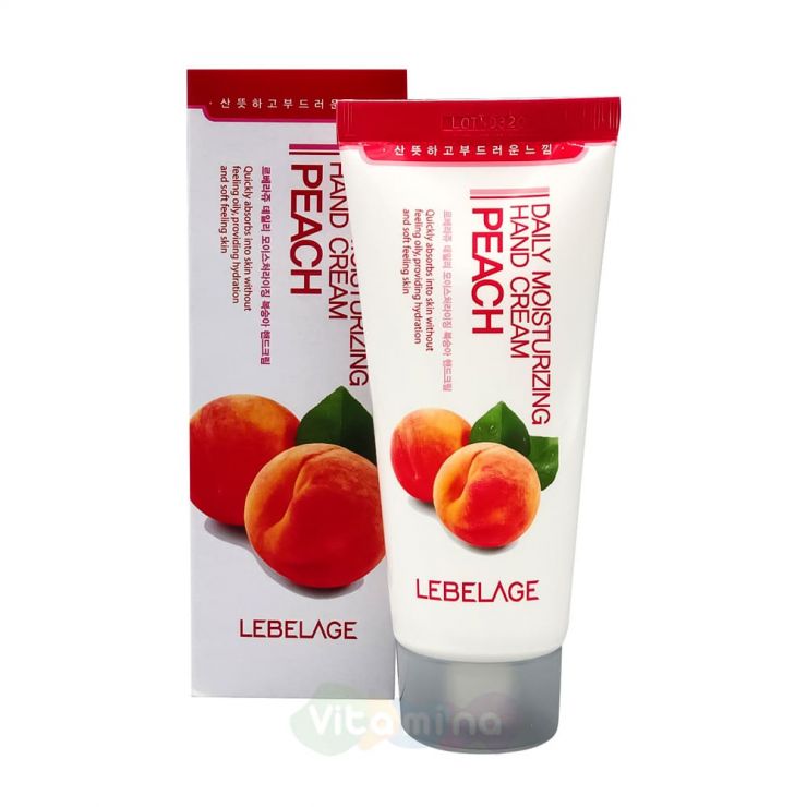 Lebelage Увлажняющий крем для рук с экстрактом персика Daily Moisturizing Peach Hand Cream, 100 мл