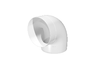 10ККП 45°, Колено круглое пластик 45°, D100