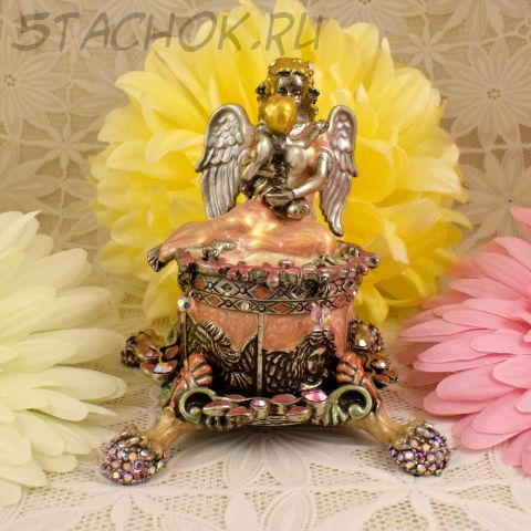 Шкатулка "Ангел с ангелочком" (Kirks Folly США)