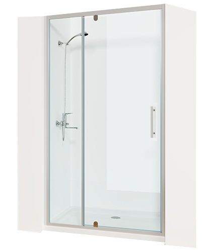 Душевая дверь в нишу Oporto Shower A-59 90x190, распашная, прозрачное стекло