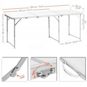 Стол складной три секции NISUS N-FT-625-3A