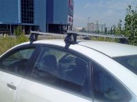 Багажник на крышу Nissan Almera (G15) 2012-18, ЕД, аэродинамические дуги
