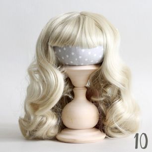 Волосы для кукол Кудри (парик) с челкой светло-русый