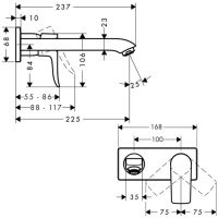 схема смесителя Hansgrohe Metris 31086000