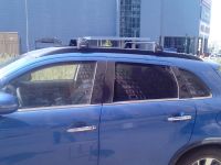 Багажник на крышу Mitsubishi ASX, Turtle Air 2, аэродинамические дуги на интегрированные рейлинги (черный цвет)
