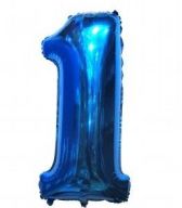 Цифра "1" фольгированная (40/102) Синий