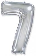 Цифра "7" фольгированная (40/102) Серебро