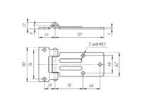 Схема Петля дверей 142 мм