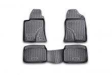 Коврики в салон TOYOTA Avensis 04/2003-2009, 4 шт. (полиуретан, серые)