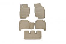 Коврики в салон TOYOTA Fortuner, 01/2013-2017, левый руль, 5 шт. (полиуретан, бежевый)