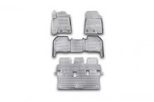 Коврики в салон TOYOTA Land Cruiser 200, 2012-2015 4 шт. (полиуретан,серые)