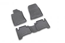 Коврики в салон TOYOTA Land Cruiser Prado 01/2003-12/2009, 4 шт. (полиуретан, серые)