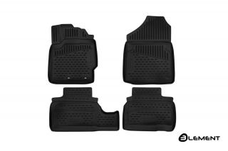 Коврики 3D в салон TOYOTA  Vitz (130), 2010-2016, сед., правый руль, 4 шт. (полиуретан)