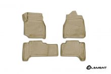 Коврики 3D в салон TOYOTA Land Cuiser (J100), 1998-2007, П.Р. 4WD, дизель, АКПП, 4 шт. (полиуретан, бежевые)
