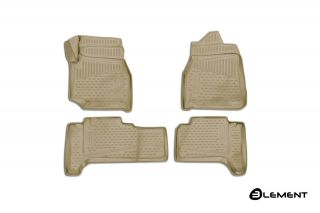 Коврики 3D в салон TOYOTA Land Cuiser (J100), 1998-2007, П.Р. 4WD, дизель, АКПП, 4 шт. (полиуретан, бежевые)