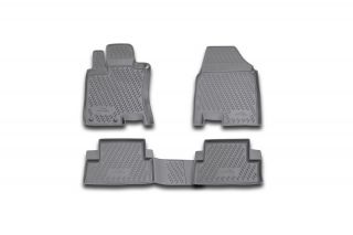 Коврики в салон NISSAN Qashqai 2007-2014, 4 шт. (полиуретан, серые)